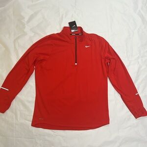 Men’s NIKE DRI FIT UV  Running zip up long sleeve t-shirt NWT LARGE